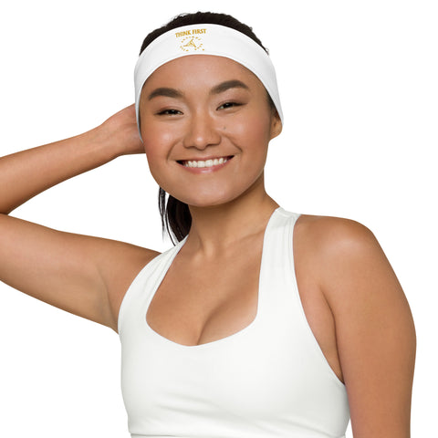 THINK F1RST 2025 WHITE UNISEX HEADBAND