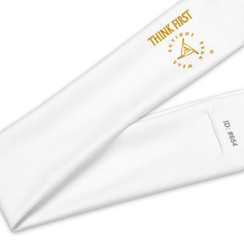 THINK F1RST 2025 WHITE UNISEX HEADBAND