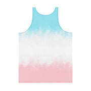 THINK F1RST UNISEX PINK-BLUE GRADIENT TANK TOP