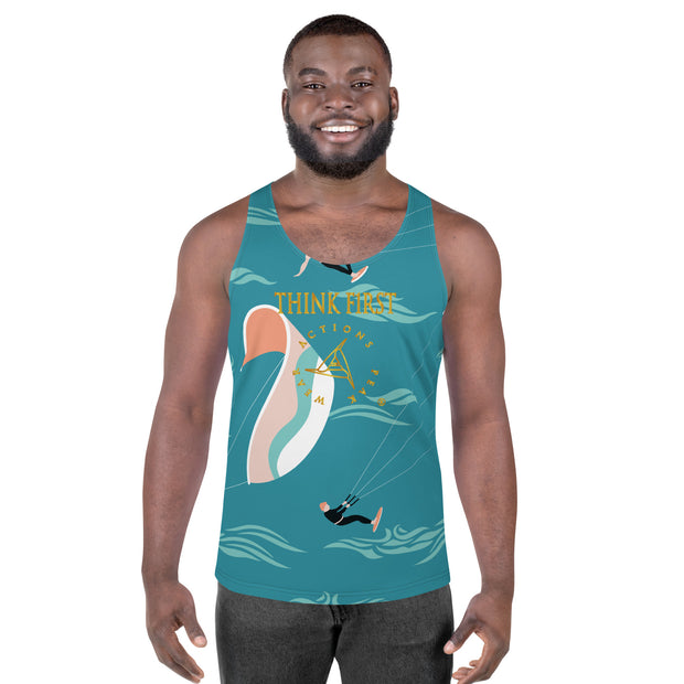 THINK F1RST UNISEX SEA PREMIUM TANK TOP