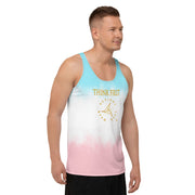 THINK F1RST UNISEX PINK-BLUE GRADIENT TANK TOP