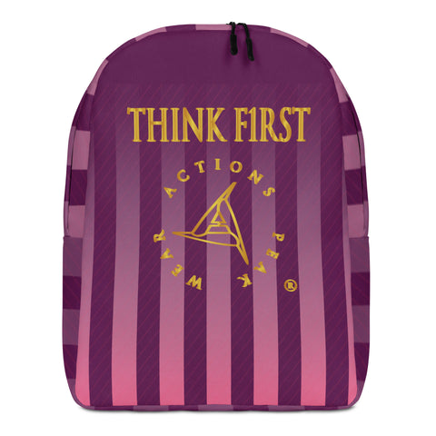 THINK F1RST 2025 STRIPES MINIMALIST BACKPACK