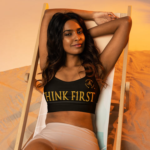 THINK F1RST BLACK SPORTS BRA