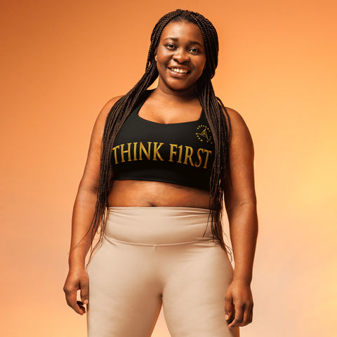 THINK F1RST BLACK SPORTS BRA