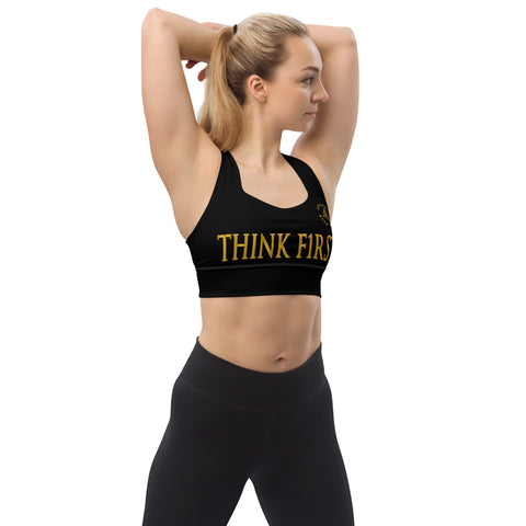 THINK F1RST BLACK SPORTS BRA