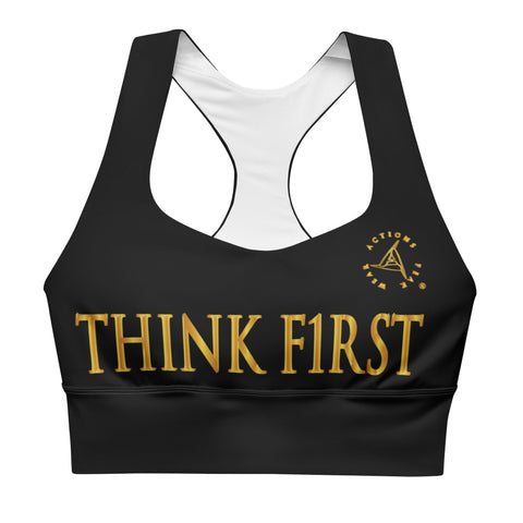 THINK F1RST BLACK SPORTS BRA