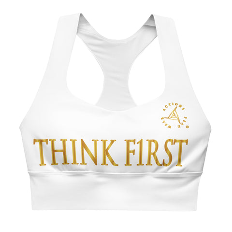 THINK F1RST WHITE SPORTS BRA