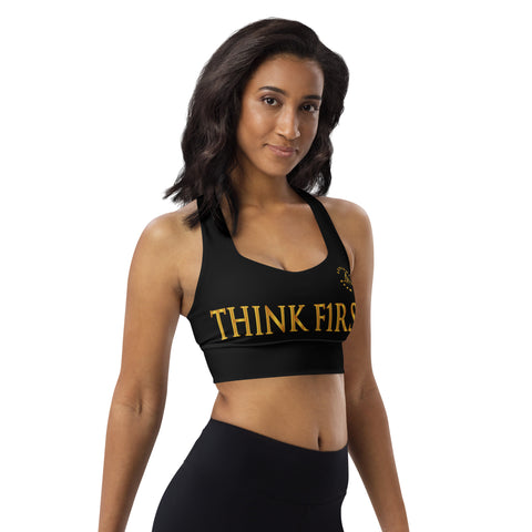 THINK F1RST BLACK SPORTS BRA