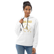 THINK F1RST UNISEX WHITE HOODIE