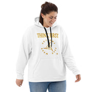 THINK F1RST UNISEX WHITE HOODIE