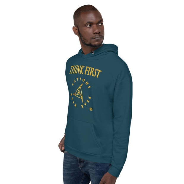 THINK F1RST UNISEX BLUE WHALE HOODIE