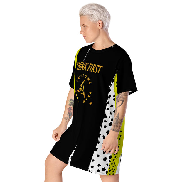 THINK F1RST 2025 PAINT SWATCHES WITH SPOTS TEE DRESS