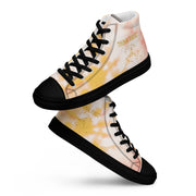 THINK F1RST 2024 ORANGE TIE DYE UNISEX HIGH TOP CANVAS SHOES