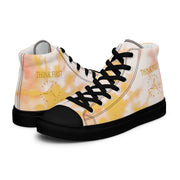 THINK F1RST 2024 ORANGE TIE DYE UNISEX HIGH TOP CANVAS SHOES