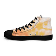 THINK F1RST 2024 ORANGE TIE DYE UNISEX HIGH TOP CANVAS SHOES