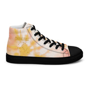 THINK F1RST 2024 ORANGE TIE DYE UNISEX HIGH TOP CANVAS SHOES