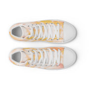 THINK F1RST 2024 ORANGE TIE DYE UNISEX HIGH TOP CANVAS SHOES