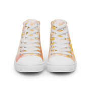 THINK F1RST 2024 ORANGE TIE DYE UNISEX HIGH TOP CANVAS SHOES