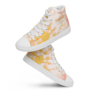 THINK F1RST 2024 ORANGE TIE DYE UNISEX HIGH TOP CANVAS SHOES