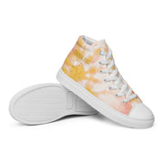 THINK F1RST 2024 ORANGE TIE DYE UNISEX HIGH TOP CANVAS SHOES